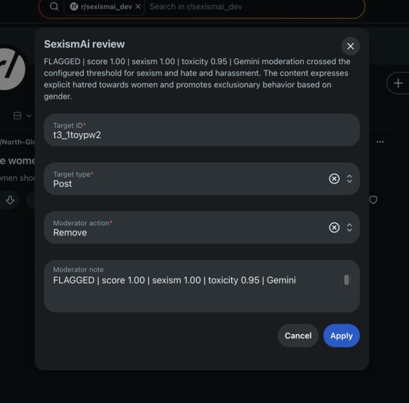 SexismAI – screenshot 1