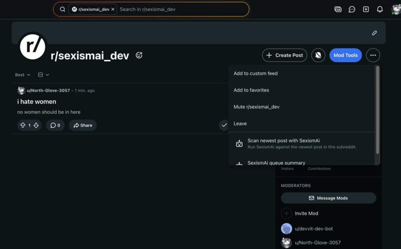 SexismAI – screenshot 2