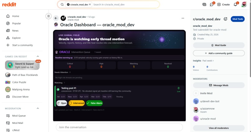 Oracle – screenshot 1