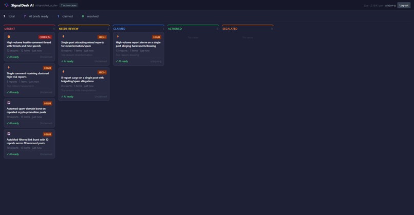 SignalDesk AI – screenshot 1