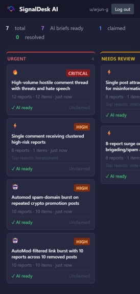 SignalDesk AI – screenshot 2