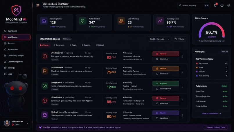 ModMind AI World's First AI Moderation Intelligence Platform – screenshot 6