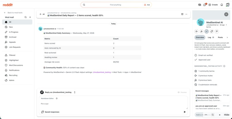 ModSentinel — AI Mod Queue Intelligence – screenshot 4