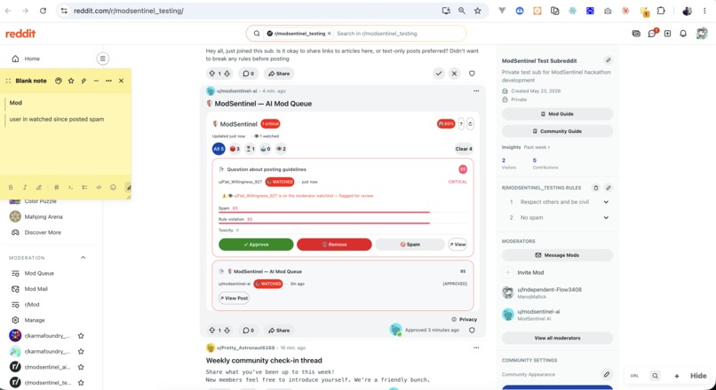 ModSentinel — AI Mod Queue Intelligence – screenshot 7
