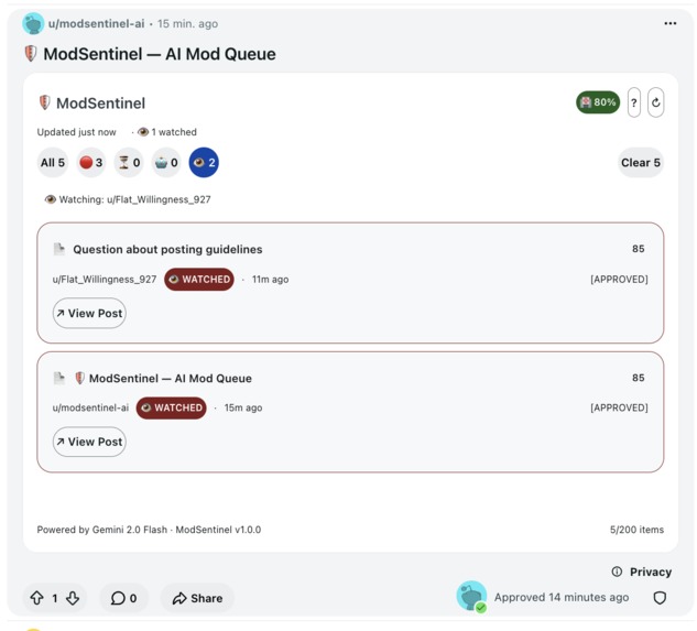 ModSentinel — AI Mod Queue Intelligence – screenshot 11