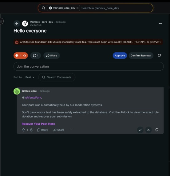 Airlock — Submission Recovery Engine – screenshot 1