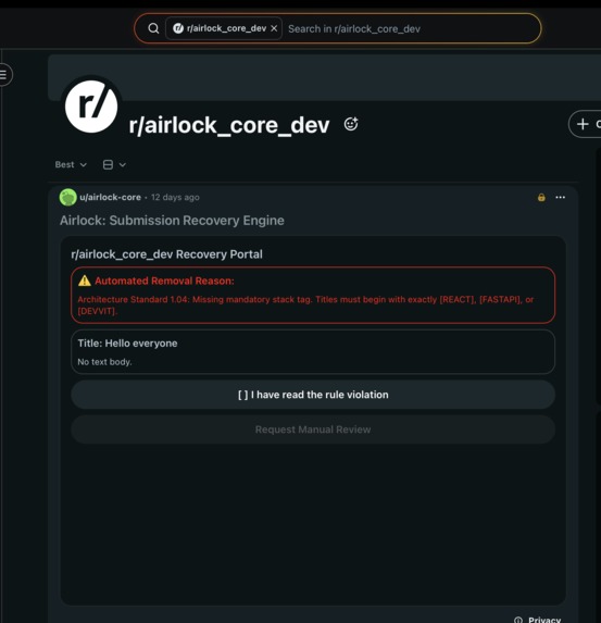 Airlock — Submission Recovery Engine – screenshot 3