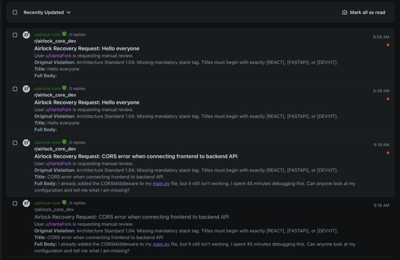 Airlock — Submission Recovery Engine – screenshot 4