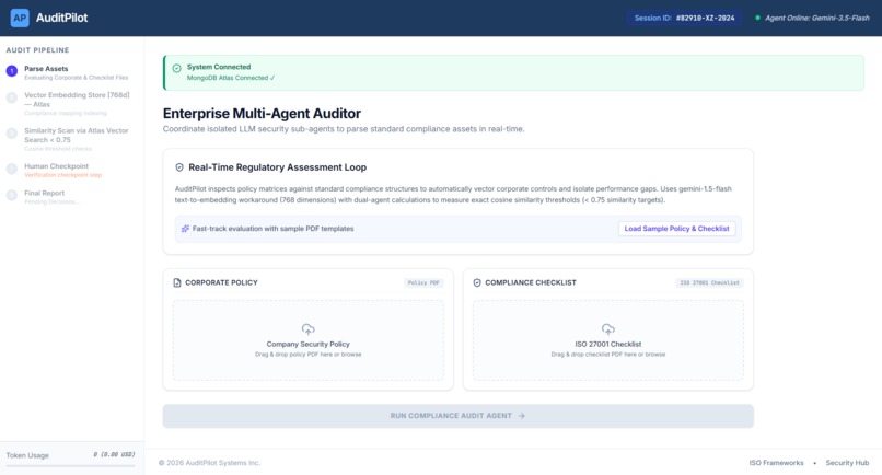 AuditPilot — Agentic Compliance Audit Workflow – screenshot 1