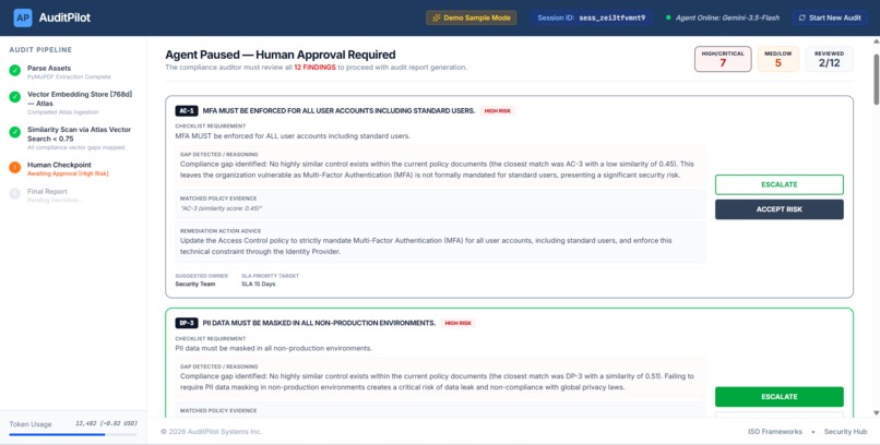 AuditPilot — Agentic Compliance Audit Workflow – screenshot 3