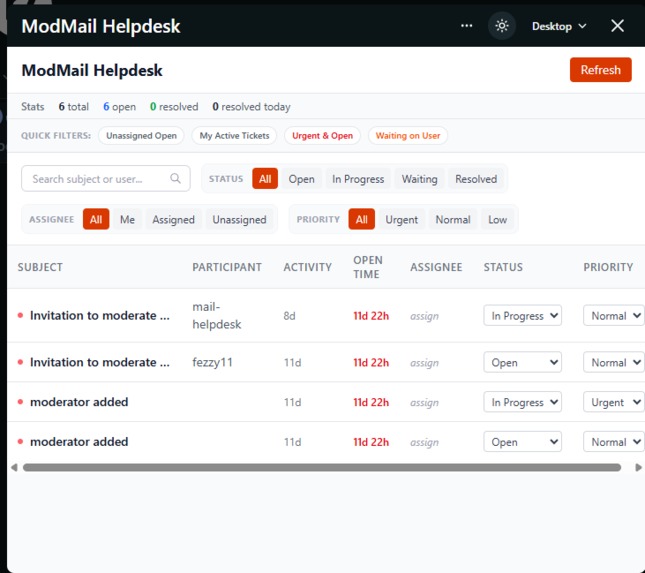 ModMail Helpdesk – Ticket Management for Reddit Mods – screenshot 2