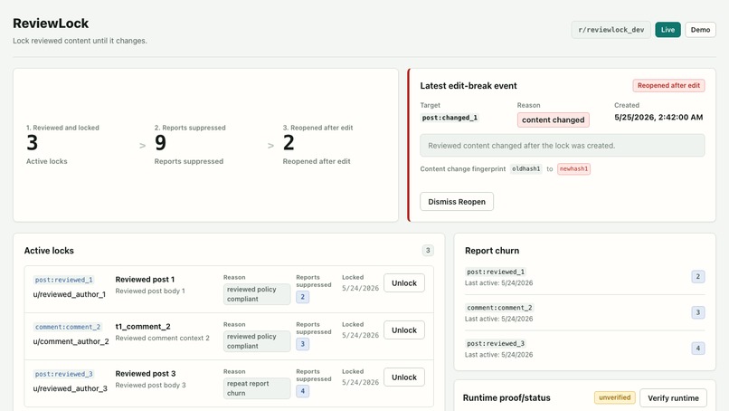 ReviewLock – screenshot 1
