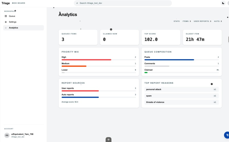 Triage – screenshot 2