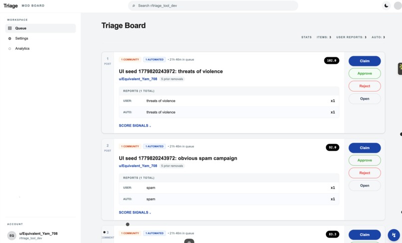 Triage – screenshot 4