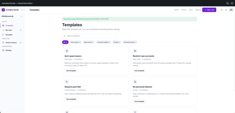 AutoMod Studio – screenshot 1