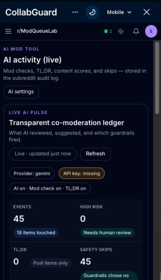 CollabGuard – screenshot 2