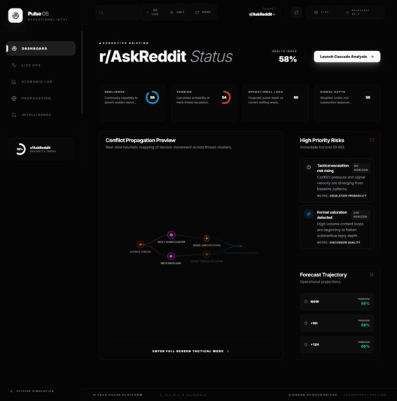 Pulse — The Digital Twin for Reddit Communities – screenshot 1
