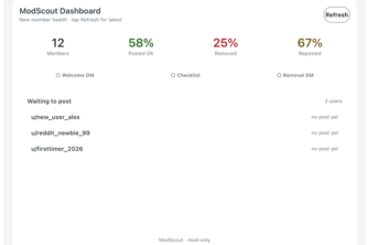 ModScout — New Member Onboarding for Reddit Mods