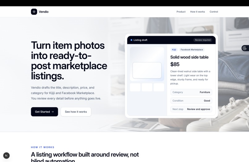 vendio – screenshot 1