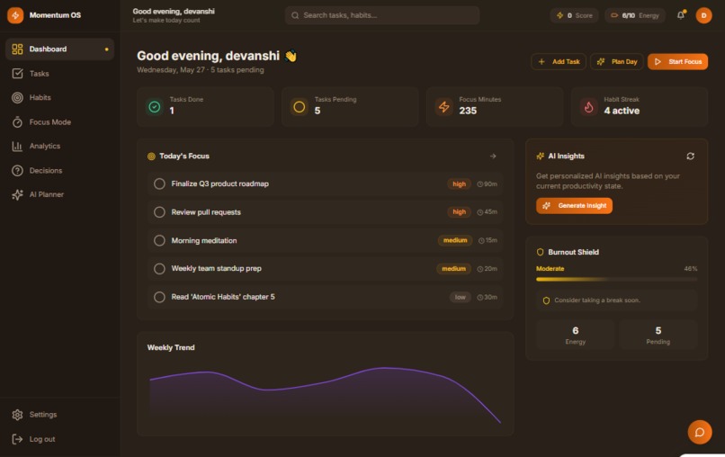 Momentum OS – screenshot 5