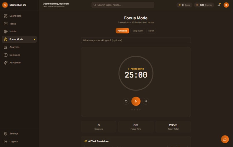 Momentum OS – screenshot 6