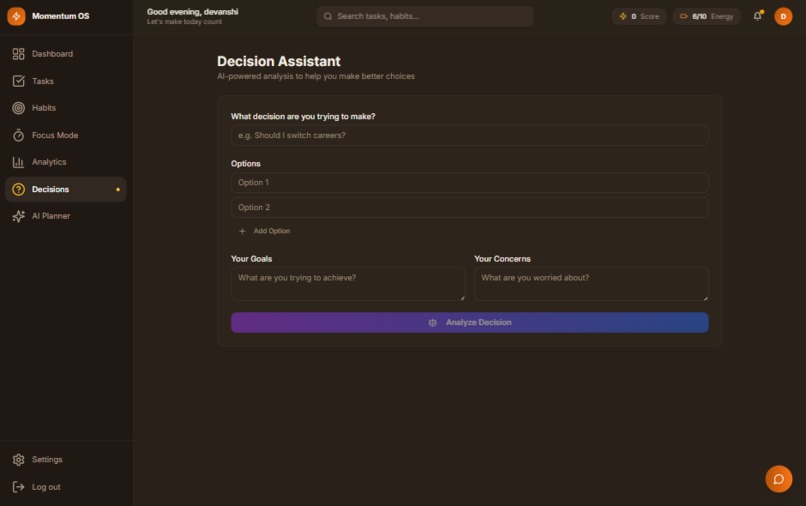 Momentum OS – screenshot 7