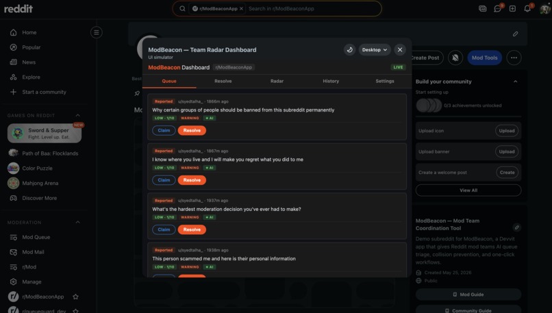 ModBeacon – screenshot 1