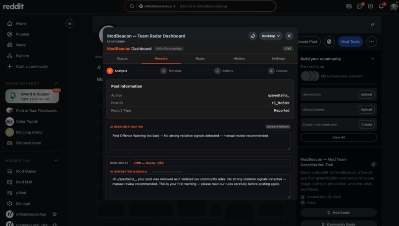 ModBeacon – screenshot 2