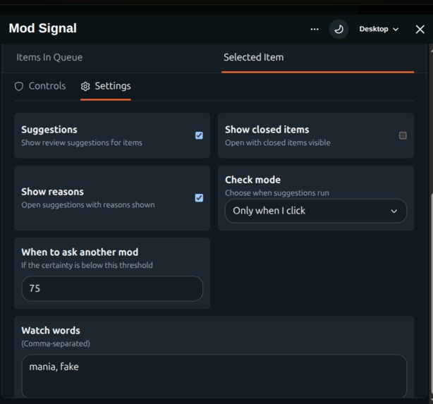 ModSignal – screenshot 1