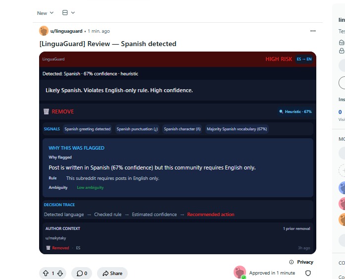 LinguaGuard  – screenshot 1