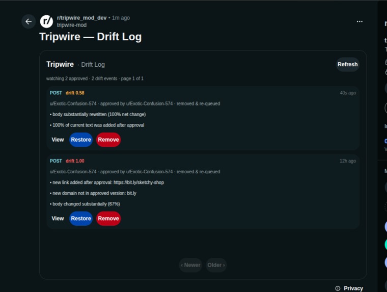 TripWire – screenshot 1