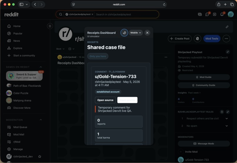 Receipts  – screenshot 2