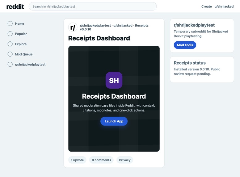 Receipts  – screenshot 3