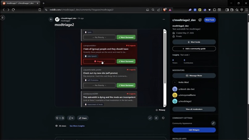 ModQueue Triage – screenshot 1