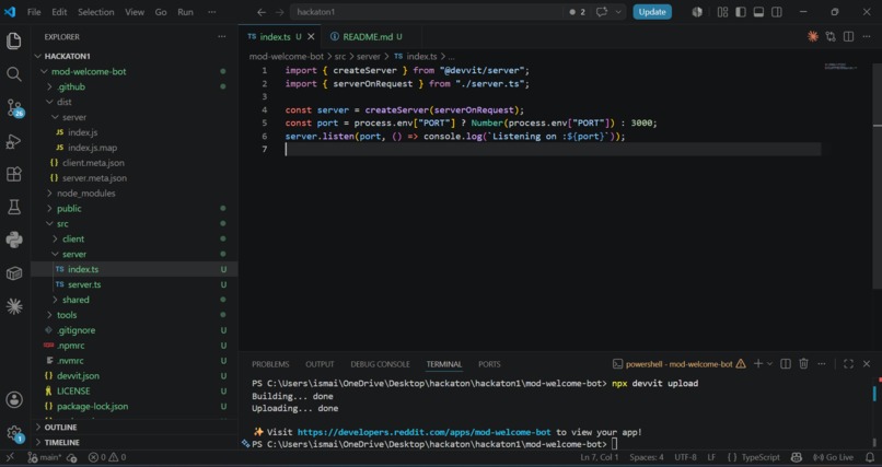 Mod Welcome Bot – screenshot 1