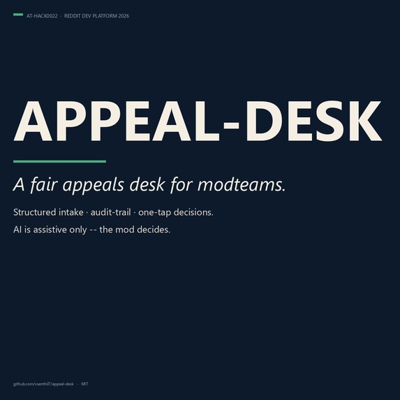 Appeal-Desk - a fair appeals desk for modteams – screenshot 1
