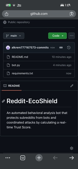 EcoShield: AI-Driven Behavioral Moderator Radar – screenshot 1