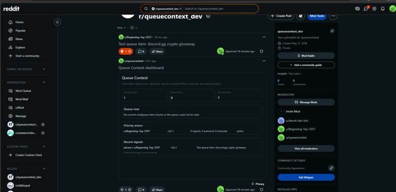 Queue Context – screenshot 2