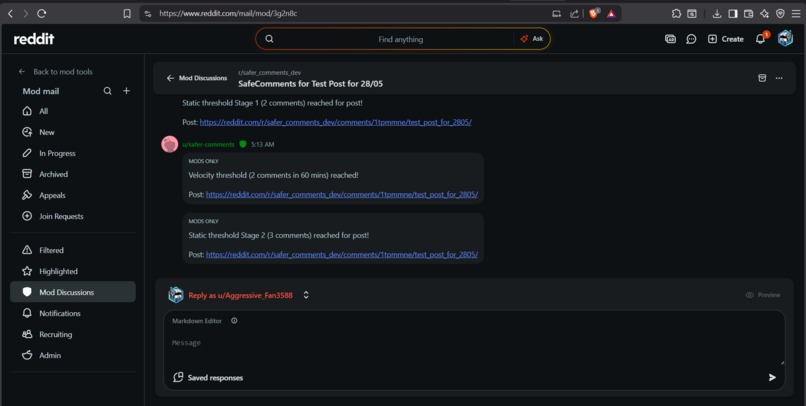 Safer Comments – screenshot 5
