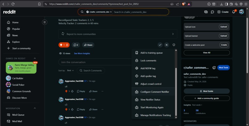 Safer Comments – screenshot 4
