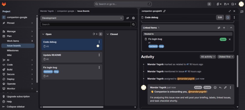 Companion – screenshot 1