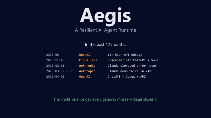 Aegis — A Resilient AI Agent Runtime – screenshot 1