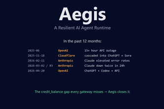 Aegis — A Resilient AI Agent Runtime