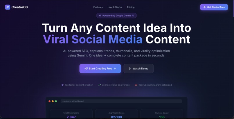 Creator OS – screenshot 1