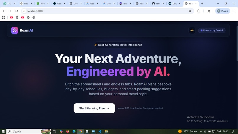 RoamAl-Travel-Planner – screenshot 1