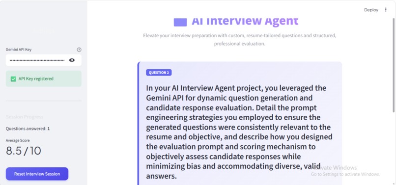 AI Interview Agent – screenshot 1