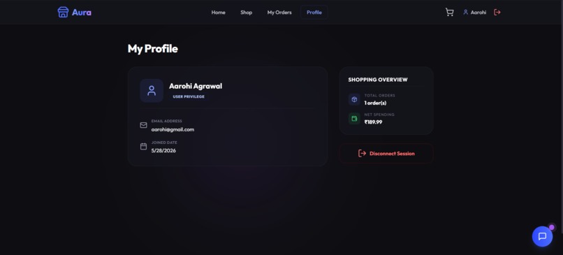 Aura- E commerce Website – screenshot 2