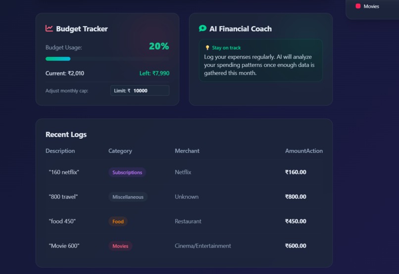 Expenses Tracker – screenshot 1
