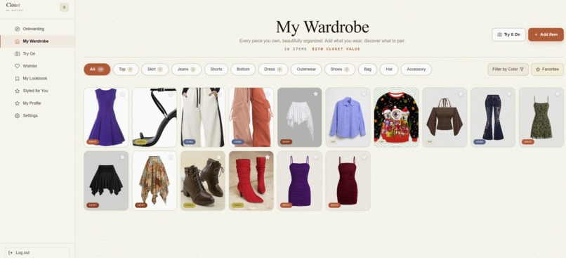  Clothink a Closet that thinks back – screenshot 2