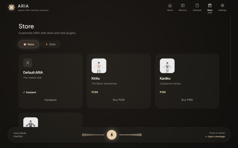 ARIA – screenshot 1